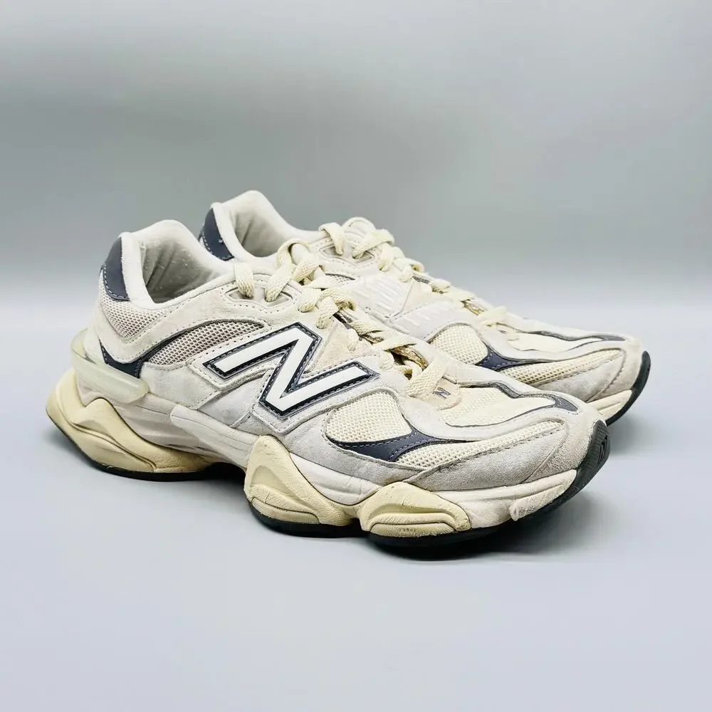 New Balance Shoes Mens 8 Beige Gray Moonrock Linen 9060 Chunky Running Sneakers